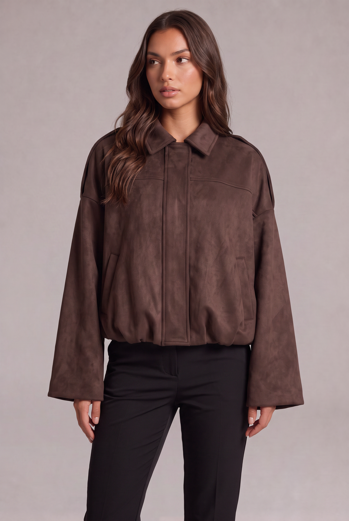 Semišová bomber bunda Elise