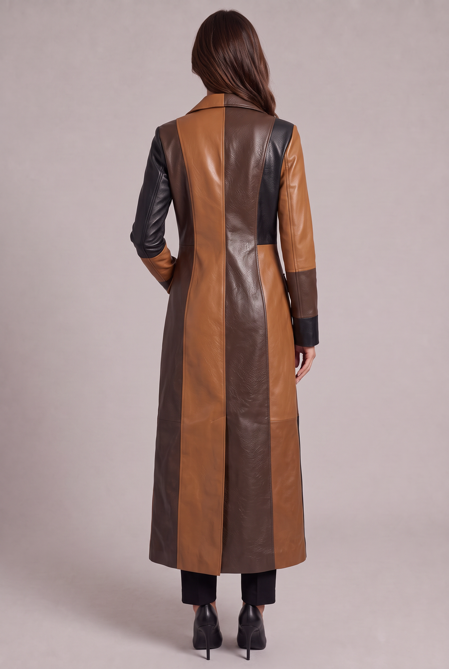 Dlouhý kabát colorblock Margaux